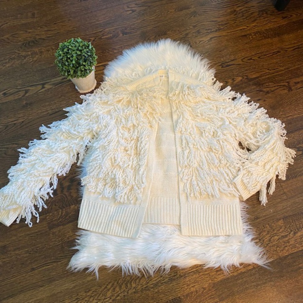 Gap Loop Fringe Cardigan Sweater